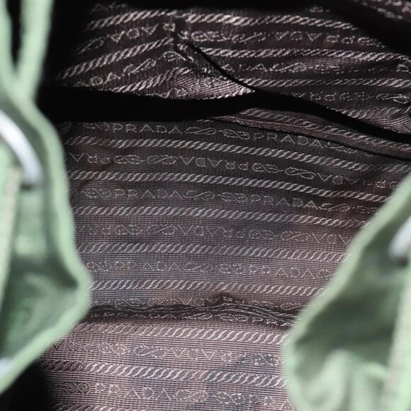 PRADA Backpack Nylon Khaki Silver Auth 108373 - Picture 12 of 14